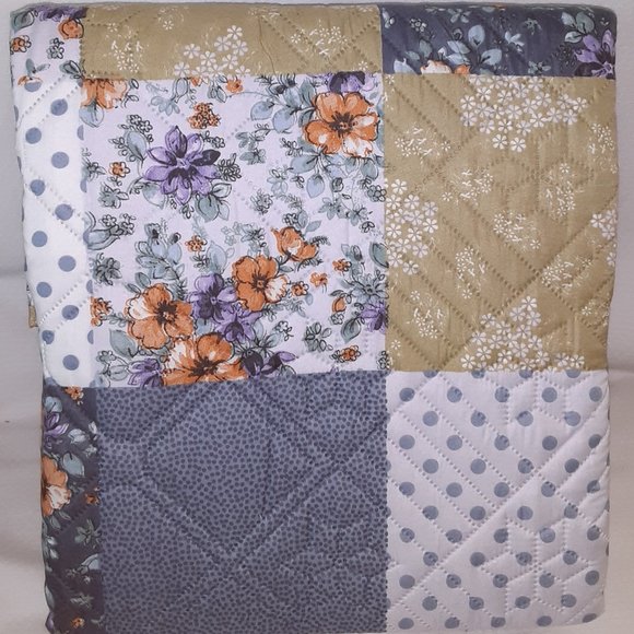 Floral & Geometric Pattern Quilted Bedspread Set Bedspreads Queen Size King - Picture 7 of 8